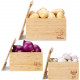 Navaris Σετ με 3 Κουτιά Αποθήκευσης Λαχανικών από Μπαμπού - Light Brown - 60501.01