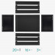 Navaris Ξύλινο Κουτί Αποθήκευσης με Πίνακα Κιμωλίας - 42,9 x 34,4 x 22,2 cm - Black - 53026.01.01