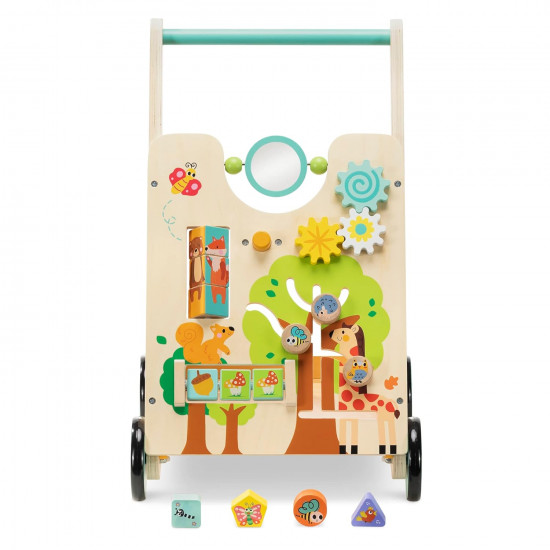 Navaris Ξύλινη Περπατούρα με Στοιχεία Παιχνιδιού - Design Forest - Beige / Colourful - 60532.01