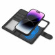 Tech-Protect iPhone 13 Pro Θήκη Πορτοφόλι Stand από Δερματίνη με Αποσπώμενη θήκη MagSafe - Black