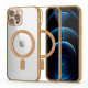 Tech-Protect iPhone 12 Pro Max Magshine Θήκη Σιλικόνης TPU με Magsafe - Διάφανη / Gold