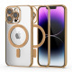 Tech-Protect iPhone 14 Pro Magshine Θήκη Σιλικόνης TPU με Magsafe - Διάφανη / Gold