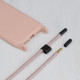 Techsuit Xiaomi Redmi Note 11 Pro+ 5G Crossbody Lanyard Θήκη Σιλικόνης TPU με Λουράκι - Pink
