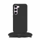 Techsuit Samsung Galaxy S23 Crossbody Lanyard Θήκη Σιλικόνης TPU με Λουράκι - Black