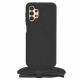 Techsuit Samsung Galaxy A13 4G / A13 (SM-A137) Crossbody Lanyard Θήκη Σιλικόνης TPU με Λουράκι - Black