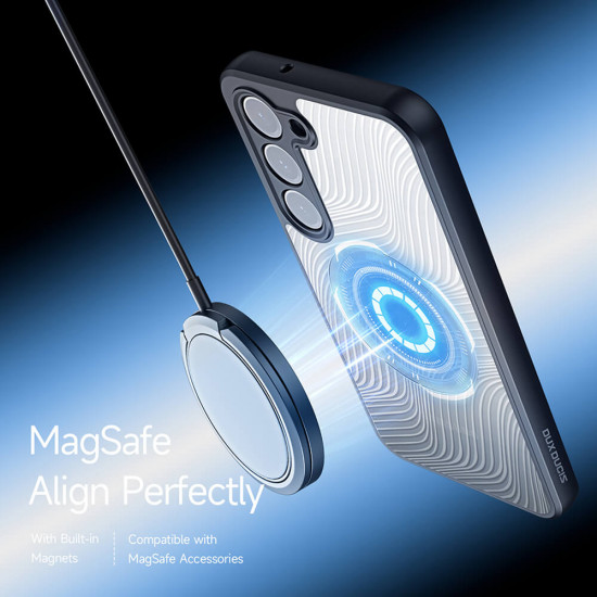 Dux Ducis Samsung Galaxy S23+ Aimo MagSafe Σκληρή Θήκη με Πλαίσιο Σιλικόνης και MagSafe - Black