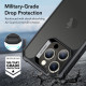ESR iPhone 15 Pro Max Air Armor Σκληρή Θήκη με Πλαίσιο Σιλικόνης - Ημιδιάφανη / Frosted Black