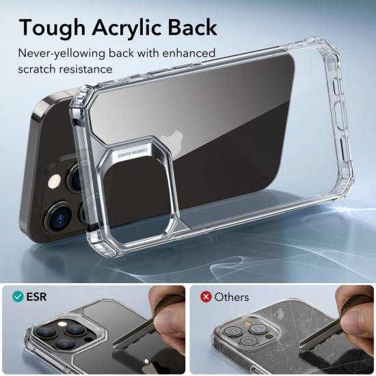 ESR iPhone 15 Pro Max Air Armor Σκληρή Θήκη με Πλαίσιο Σιλικόνης - Διάφανη