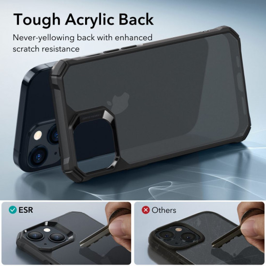 ESR iPhone 15 Air Armor Σκληρή Θήκη με Πλαίσιο Σιλικόνης - Ημιδιάφανη / Frosted Black