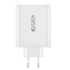 TECH-PROTECT NC100W-GAN 4 QC3.0 Οικιακός Φορτιστής Γρήγορης Φόρτισης με 3 Θύρες Type C και 1 Θύρα USB - White