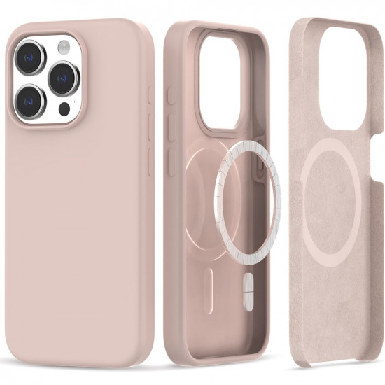 Tech-Protect iPhone 15 Pro Silicone Magsafe Θήκη Σιλικόνης TPU - Candy Pink