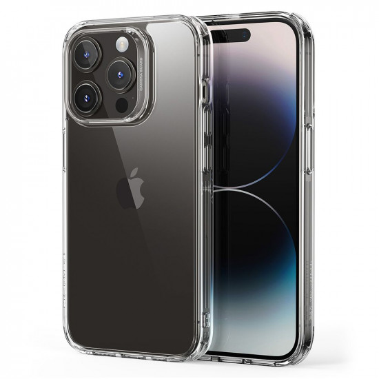 ESR iPhone 15 Pro Ice Shield Θήκη με Πλαίσιο Σιλικόνης και Όψη Γυαλιού Tempered Glass - Διάφανη