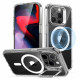 ESR iPhone 15 Pro Classic Kickstand Halolock MagSafe Σκληρή Θήκη με Πλαίσιο Σιλικόνης και Stand - Διάφανη
