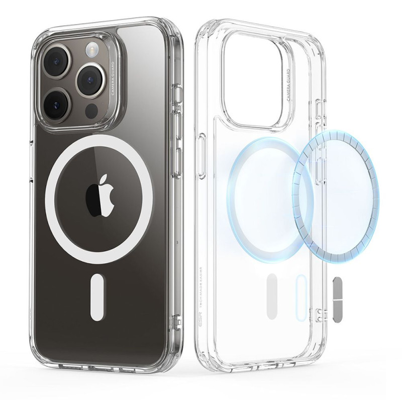 ESR iPhone 15 Pro Max Classic Hybrid Halolock Σκληρή Θήκη με Πλαίσιο Σιλικόνης και MagSafe - Διάφανη
