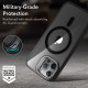 ESR iPhone 15 Pro Max Classic Kickstand Halolock MagSafe Σκληρή Θήκη με Πλαίσιο Σιλικόνης και Stand - Διάφανη / Black
