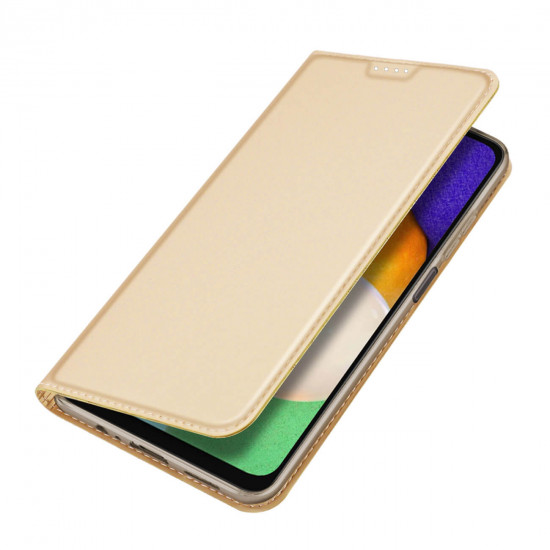 Dux Ducis Samsung Galaxy A14 5G Flip Stand Case Θήκη Βιβλίο - Gold