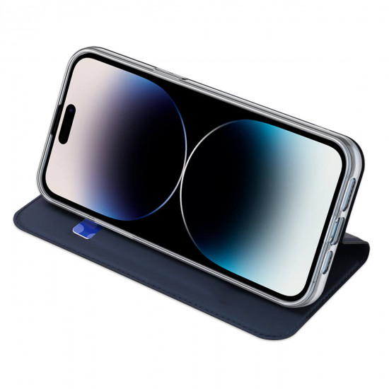 Dux Ducis iPhone 15 Pro Max Flip Stand Case Θήκη Βιβλίο - Blue