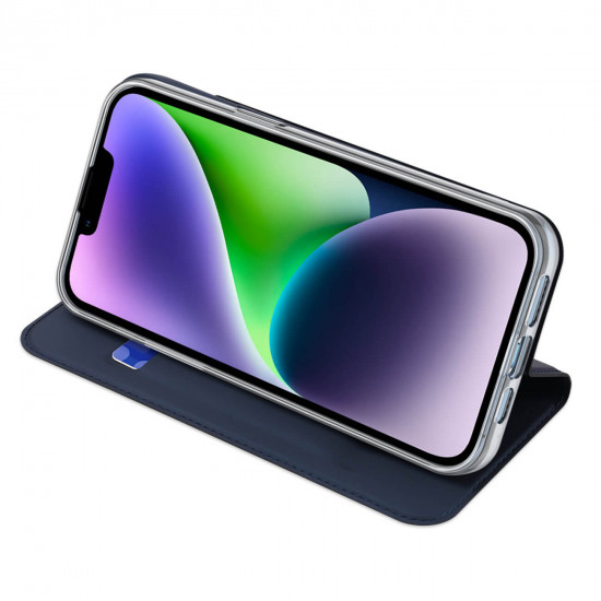 Dux Ducis iPhone 15 Plus Flip Stand Case Θήκη Βιβλίο - Blue