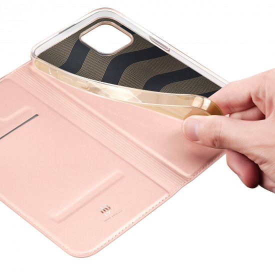 Dux Ducis iPhone 15 Flip Stand Case Θήκη Βιβλίο - Pink
