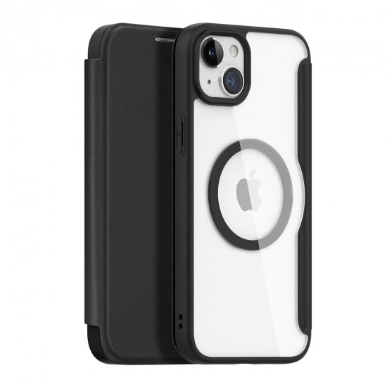 Dux Ducis iPhone 15 Skin X Pro Magnetic Flip Case Θήκη Βιβλίο με MagSafe - Black