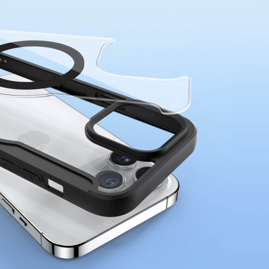Dux Ducis iPhone 15 Pro Max Skin X Pro Magnetic Flip Case Θήκη Βιβλίο με MagSafe - Black