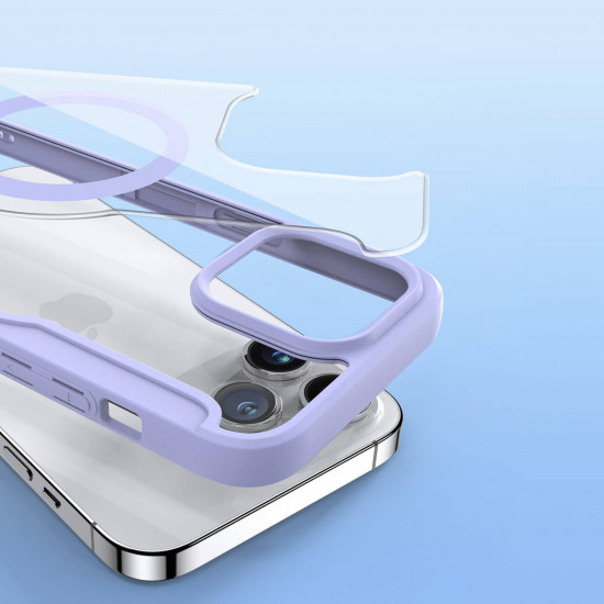 Dux Ducis iPhone 15 Pro Max Skin X Pro Magnetic Flip Case Θήκη Βιβλίο με MagSafe - Purple