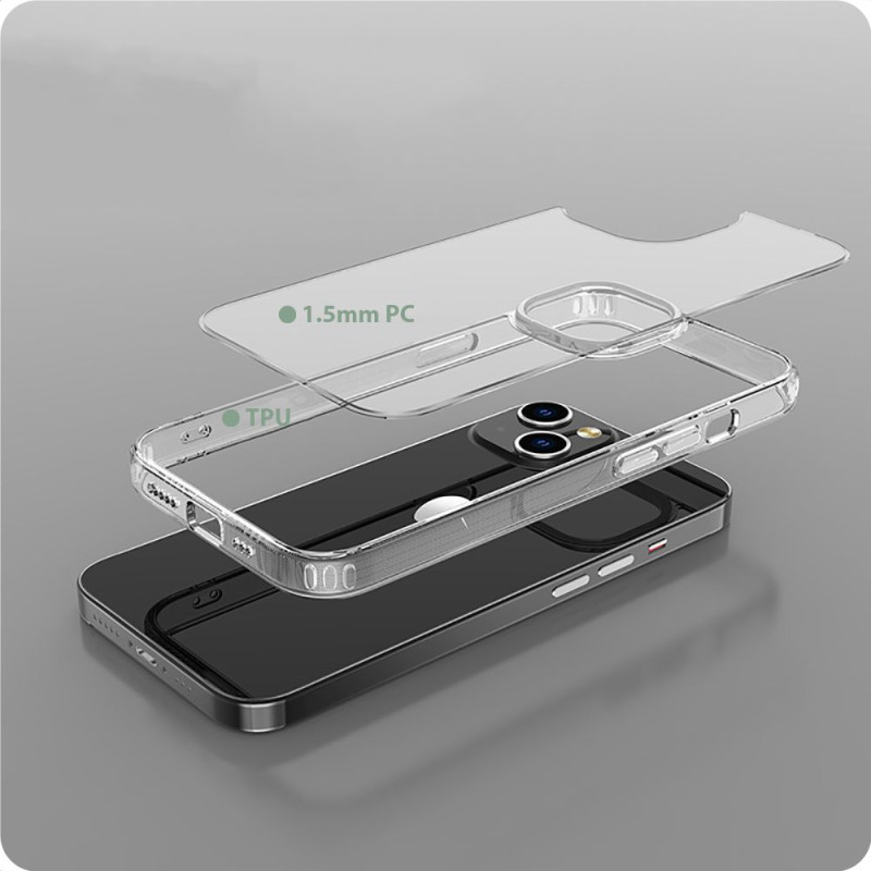 Tech-Protect iPhone 15 Flexair Hybrid Σκληρή Θήκη με Πλαίσιο Σιλικόνης - Διάφανη Tech-Protect iPhone 15 Flexair Hybrid Σκληρή Θήκη με Πλαίσιο Σιλικόνης - Διάφανη