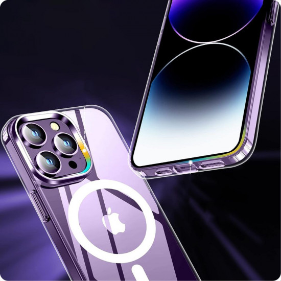 Tech-Protect iPhone 15 Pro Max Flexair Hybrid MagSafe Σκληρή Θήκη με Πλαίσιο Σιλικόνης και MagSafe - Διάφανη