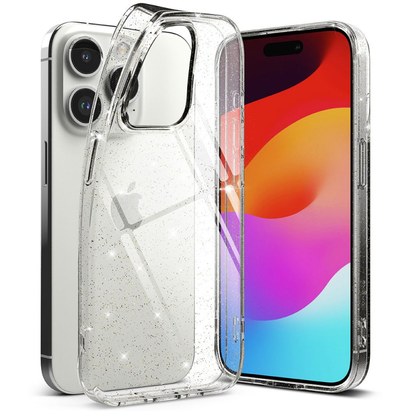Ringke iPhone 15 Pro Max Air Ultra Thin TPU Case Λεπτή Θήκη Σιλικόνης - Glitter - Διάφανη