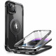 i-Blason iPhone 15 Ares Mag MagSafe Σκληρή Θήκη με Πλαίσιο Σιλικόνης και Προστασία Οθόνης - Black