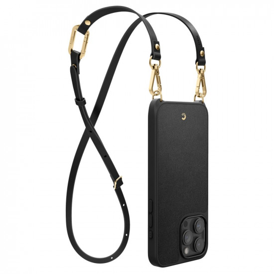 Spigen Cyrill iPhone 15 Pro Classic Charm Mag Σκληρή Θήκη MagSafe με Πλαίσιο Σιλικόνης και Λουράκι - Black