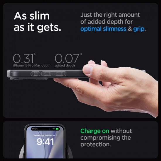 Spigen iPhone 15 Pro Max Ultra Hybrid Mag Σκληρή Θήκη με Πλαίσιο Σιλικόνης Και MagSafe - Zero One