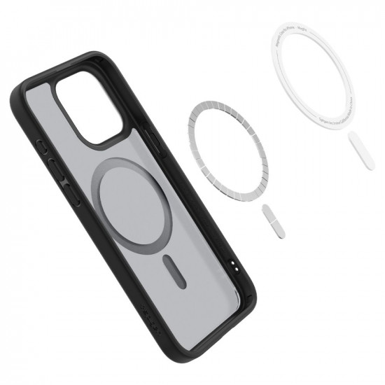 Spigen iPhone 15 Pro Ultra Hybrid Mag Σκληρή Θήκη με Πλαίσιο Σιλικόνης Και MagSafe - Frost Black