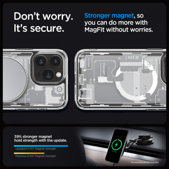 Spigen iPhone 15 Pro Ultra Hybrid Mag Σκληρή Θήκη με Πλαίσιο Σιλικόνης Και MagSafe - Zero One White