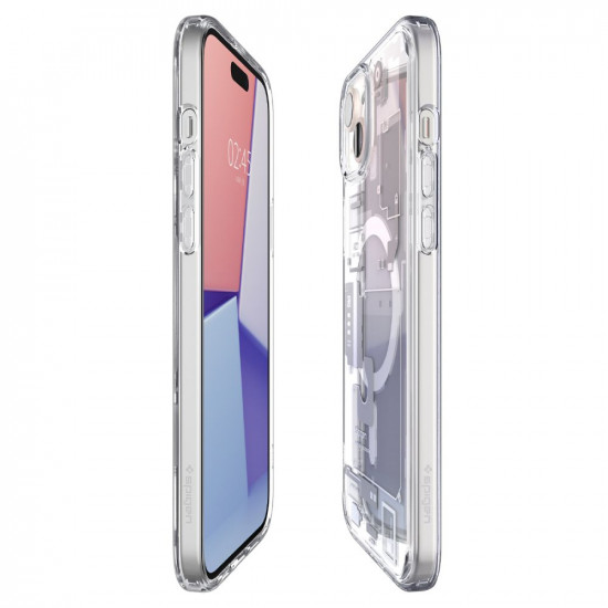 Spigen iPhone 15 Ultra Hybrid Mag Σκληρή Θήκη με Πλαίσιο Σιλικόνης Και MagSafe - Zero One White