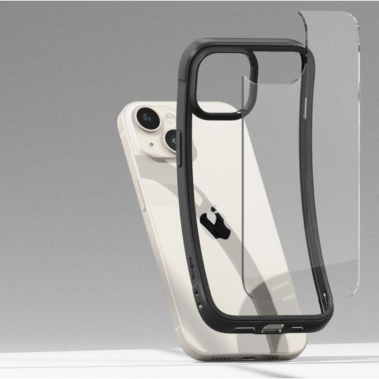 Ringke iPhone 15 Fusion Bold Σκληρή Θήκη με Πλαίσιο Σιλικόνης - Black / Διάφανη