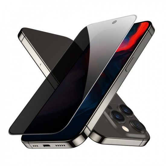ESR iPhone 15 Pro Max 2.5D 9H Full Screen Tempered Glass Αντιχαρακτικό Γυαλί Οθόνης - Privacy - Black