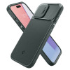 Spigen iPhone 15 Pro Optik Armor Mag Θήκη Σιλικόνης με Κάλυμμα για την Κάμερα και MagSafe - Abyss Green
