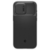 Spigen iPhone 15 Pro Optik Armor Mag Θήκη Σιλικόνης με Κάλυμμα για την Κάμερα και MagSafe - Black