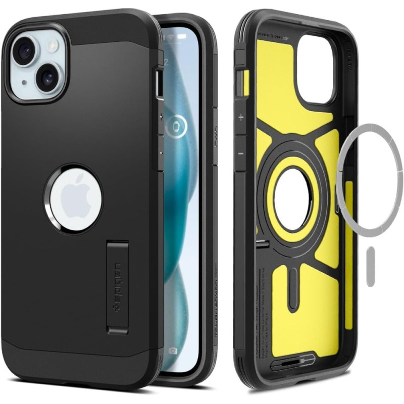 Spigen iPhone 15 Tough Armor Mag Σκληρή Θήκη με MagSafe - Black