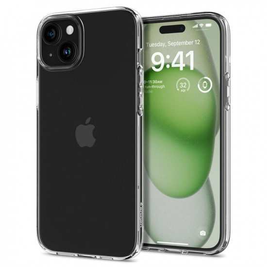Spigen iPhone 15 Plus Liquid Crystal Θήκη Σιλικόνης - Crystal Clear