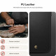 Spigen Cyrill iPhone 15 Pro Kajuk Mag Θήκη με Επένδυση Συνθετικού Δέρματος και MagSafe - Black