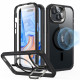 ESR iPhone 15 Plus Armor Tough Kickstand Halolock MagSafe Σκληρή Θήκη με Προστασία Οθόνης / Κάμερας και Stand - Διάφανη / Black