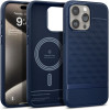 Caseology iPhone 15 Pro Max Parallax Mag Θήκη Σιλικόνης με Σκληρό Πλαίσιο και MagSafe - Midnight Blue