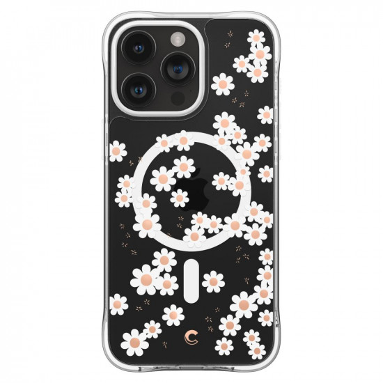 Spigen Cyrill iPhone 15 Pro Cecile Mag Σκληρή Θήκη με Πλαίσιο Σιλικόνης και MagSafe - White Daisy