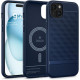Caseology iPhone 15 Parallax Mag Θήκη Σιλικόνης με Σκληρό Πλαίσιο και MagSafe - Midnight Blue