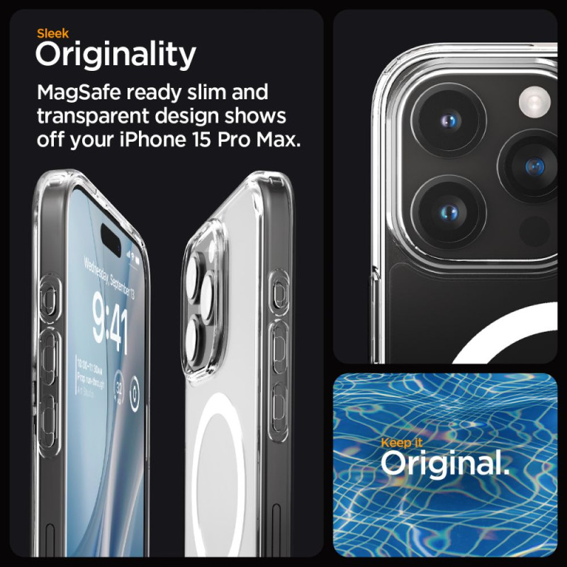 Spigen iPhone 15 Pro Max Ultra Hybrid Mag Σκληρή Θήκη με Πλαίσιο Σιλικόνης Και MagSafe - White Spigen iPhone 15 Pro Max Ultra Hybrid Mag Σκληρή Θήκη με Πλαίσιο Σιλικόνης Και MagSafe - White
