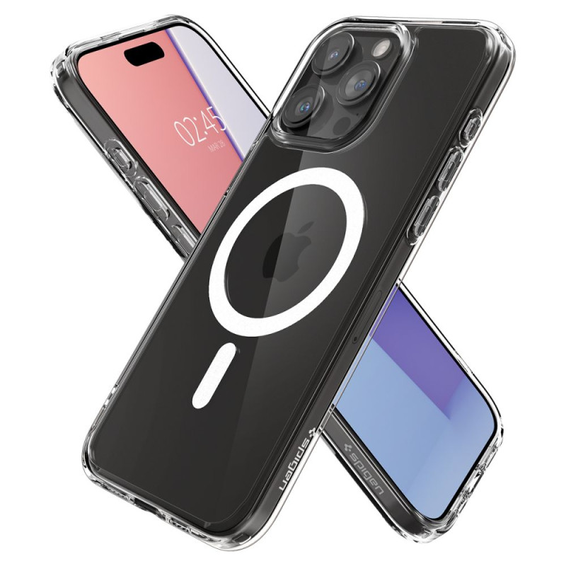 Spigen iPhone 15 Pro Max Ultra Hybrid Mag Σκληρή Θήκη με Πλαίσιο Σιλικόνης Και MagSafe - White Spigen iPhone 15 Pro Max Ultra Hybrid Mag Σκληρή Θήκη με Πλαίσιο Σιλικόνης Και MagSafe - White