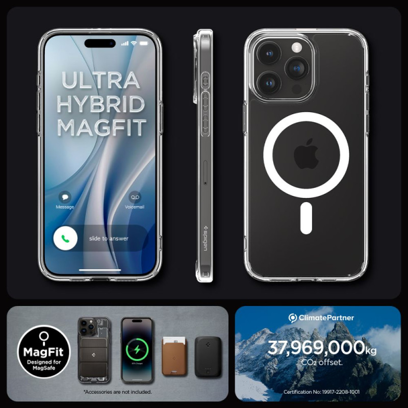 Spigen iPhone 15 Pro Max Ultra Hybrid Mag Σκληρή Θήκη με Πλαίσιο Σιλικόνης Και MagSafe - White Spigen iPhone 15 Pro Max Ultra Hybrid Mag Σκληρή Θήκη με Πλαίσιο Σιλικόνης Και MagSafe - White
