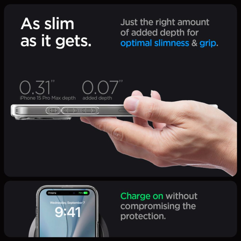 Spigen iPhone 15 Pro Max Ultra Hybrid Mag Σκληρή Θήκη με Πλαίσιο Σιλικόνης Και MagSafe - White Spigen iPhone 15 Pro Max Ultra Hybrid Mag Σκληρή Θήκη με Πλαίσιο Σιλικόνης Και MagSafe - White